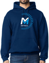 Load image into Gallery viewer, Mid Michigan Softball Hoodie - White/Carolina Laces
