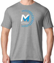 Load image into Gallery viewer, Mid Michigan Softball T-shirt - White/Carolina Laces
