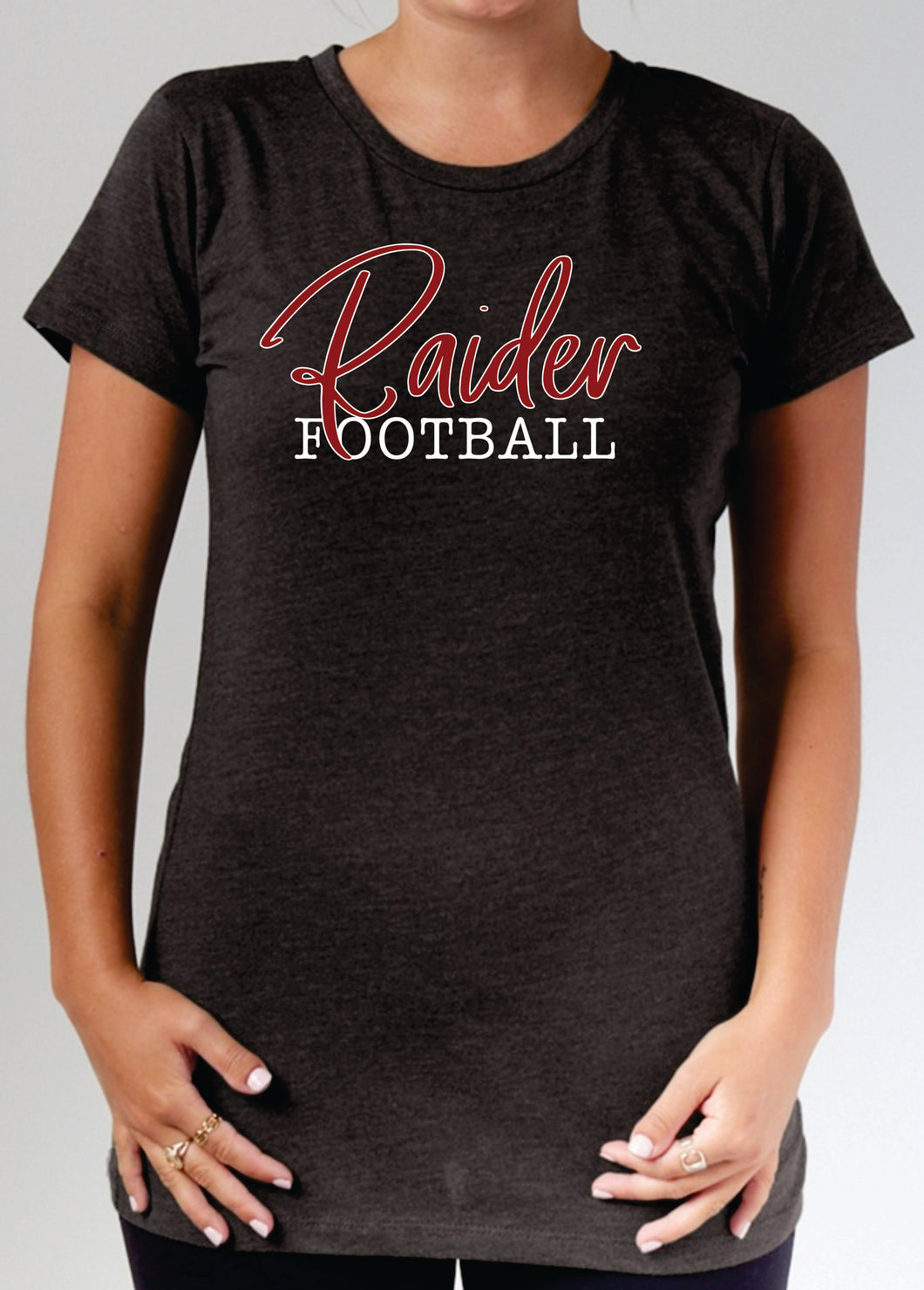 PHS Football Script Ladies Scoop Neck