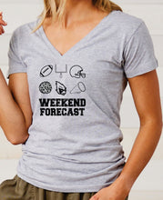 Load image into Gallery viewer, JR Weekend Forecast Ladies V-neck (B)
